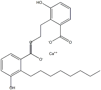 Bis(2-octyl-3-hydroxybenzoic acid)calcium salt Struktur