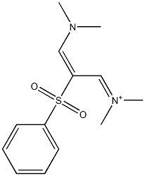 (2E)-2-(Phenylsulfonyl)-3-(dimethylamino)-N,N-dimethyl-2-propen-1-iminium Struktur