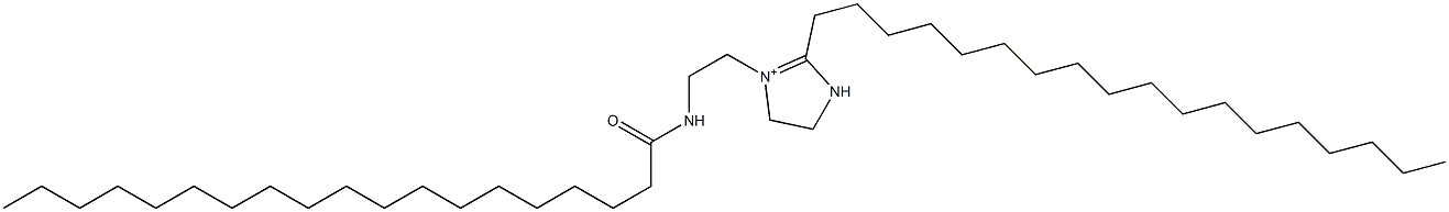 1-[2-(Nonadecanoylamino)ethyl]-2-octadecyl-1-imidazoline-1-ium Struktur