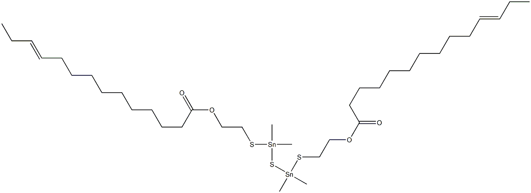 Bis[dimethyl[[2-(10-tridecenylcarbonyloxy)ethyl]thio]stannyl] sulfide Struktur