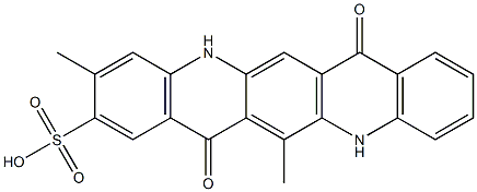 5,7,12,14-Tetrahydro-3,13-dimethyl-7,14-dioxoquino[2,3-b]acridine-2-sulfonic acid Struktur