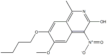 7-Butoxy-6-methoxy-1-methyl-4-nitroisoquinolin-3-ol Struktur