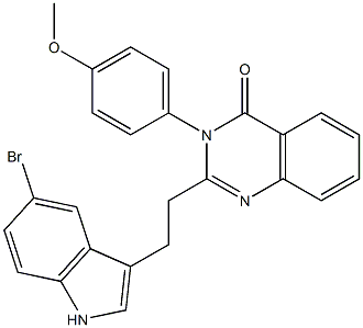 2-[2-(5-Bromo-1H-indol-3-yl)ethyl]-3-(4-methoxyphenyl)quinazolin-4(3H)-one Struktur