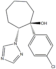 (1S,2R)-1-(4-Chlorophenyl)-2-(1H-1,2,4-triazol-1-yl)cycloheptan-1-ol Struktur