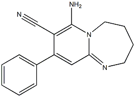 7-Amino-2,3,4,5-tetrahydro-9-phenylpyrido[1,2-a][1,3]diazepine-8-carbonitrile Struktur