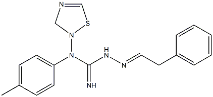 Dihydro-N-[(imino)[2-(2-phenylethylidene)hydrazino]methyl]-N-(4-methylphenyl)-1,2,4-thiadiazol-2(3H)-amine Struktur