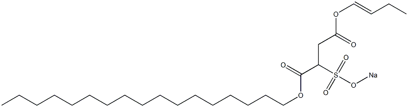 2-(Sodiosulfo)succinic acid 1-heptadecyl 4-(1-butenyl) ester Struktur