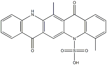 5,7,12,14-Tetrahydro-4,13-dimethyl-7,14-dioxoquino[2,3-b]acridine-5-sulfonic acid Struktur