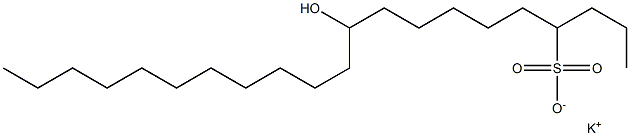 10-Hydroxyhenicosane-4-sulfonic acid potassium salt Struktur