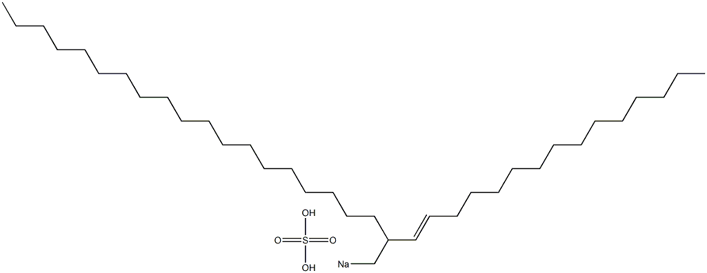 Sulfuric acid 2-(1-pentadecenyl)henicosyl=sodium ester salt Struktur