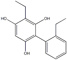 2-Ethyl-4-(2-ethylphenyl)benzene-1,3,5-triol Struktur