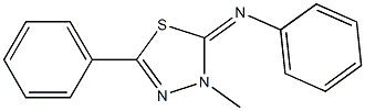 3-Methyl-N,5-diphenyl-1,3,4-thiadiazol-2(3H)-imine Struktur