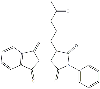 3a,4,10a,10b-Tetrahydro-4-(3-oxobutyl)-2-phenylindeno[2,1-e]isoindole-1,3,10(2H)-trione Struktur