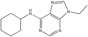 6-Cyclohexylamino-9-ethyl-9H-purine Struktur