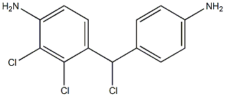 (4-Aminophenyl)(2,3-dichloro-4-aminophenyl)chloromethane Struktur