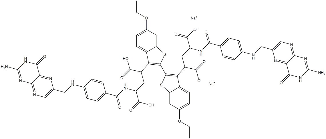 Disodium 6,6'-diethoxy-2,2'-bi(benzo[b]thiophene)-3,3'-diolate Struktur