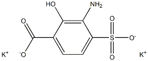 3-Amino-4-sulfosalicylic acid dipotassium salt Struktur