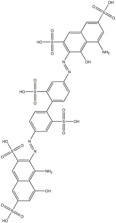 4-Amino-3-[4'-(8-amino-1-hydroxy-3,6-disulfo-2-naphthalenylazo)-2,2'-disulfo[1,1'-biphenyl]-4-ylazo]-5-hydroxy-2,7-naphthalenedisulfonic acid Struktur