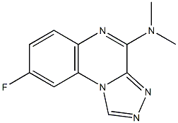 8-Fluoro-4-dimethylamino[1,2,4]triazolo[4,3-a]quinoxaline Struktur