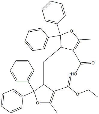 3,3'-(Methylene)bis[2,3-dihydro-5-methyl-2,2-diphenylfuran-4-carboxylic acid ethyl] ester Struktur