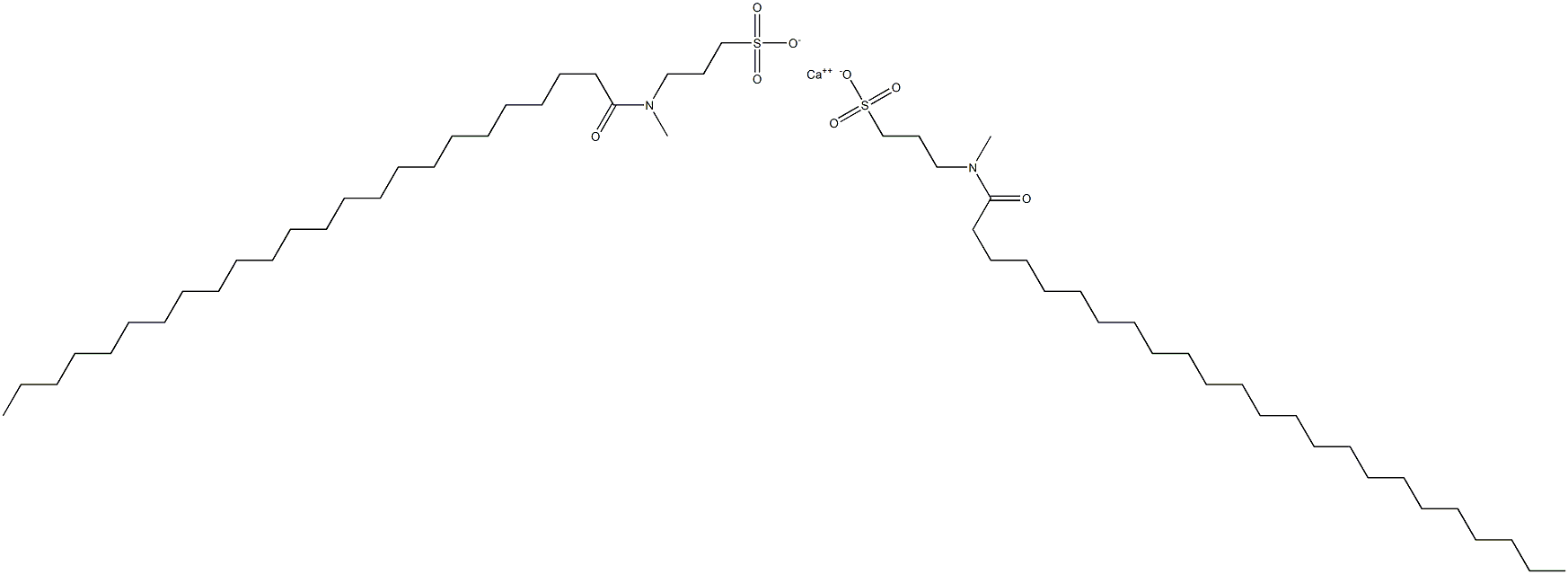 Bis[3-[N-(1-oxotetracosyl)-N-methylamino]-1-propanesulfonic acid]calcium salt Struktur