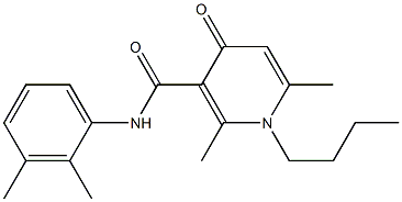 N-(2,3-Dimethylphenyl)-1-butyl-2,6-dimethyl-4-oxo-1,4-dihydro-3-pyridinecarboxamide Struktur