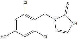 1-(2,6-Dichloro-4-hydroxybenzyl)-1,3-dihydro-2H-imidazole-2-thione Struktur