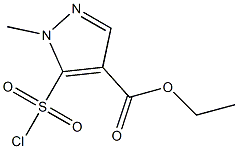 5-(Chlorosulfonyl)-1-methyl-1H-pyrazole-4-carboxylic acid ethyl ester Struktur