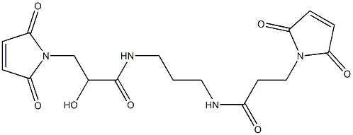 N,N'-(2-Hydroxypropane-1,3-diylbisiminobiscarbonylbisethylene)bis(maleimide) Struktur