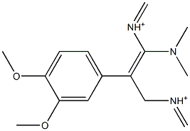 3-Dimethylamino-2-(3,4-dimethoxyphenyl)-2-propene-1-(dimethyliminium) Struktur