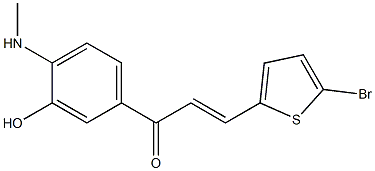 2-(Methylamino)-5-[3-(5-bromo-2-thienyl)acryloyl]phenol Struktur