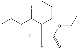 2,2-Difluoro-4-iodo-3-propylheptanoic acid ethyl ester Struktur