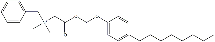 N,N-Dimethyl-N-benzyl-N-[[[(4-octylphenyloxy)methyl]oxycarbonyl]methyl]aminium Struktur