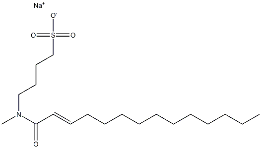 4-[N-(2-Tetradecenoyl)-N-methylamino]-1-butanesulfonic acid sodium salt Struktur