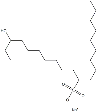 18-Hydroxyicosane-10-sulfonic acid sodium salt Struktur