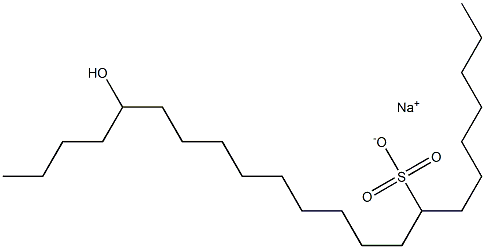 18-Hydroxydocosane-8-sulfonic acid sodium salt Struktur