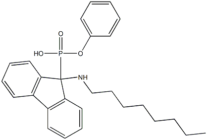 [9-(Octylamino)-9H-fluoren-9-yl]phosphonic acid phenyl ester Struktur