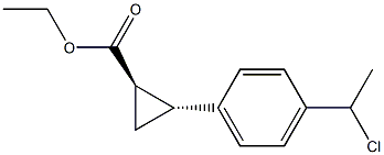 (1R,2R)-2-[4-(1-Chloroethyl)phenyl]cyclopropane-1-carboxylic acid ethyl ester Struktur