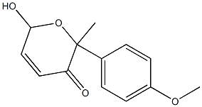 6-Hydroxy-2-methyl-2-(4-methoxyphenyl)-2H-pyran-3(6H)-one Struktur