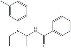 N-Ethyl-N-[1-(benzoylamino)ethyl]-3-methylaniline Struktur