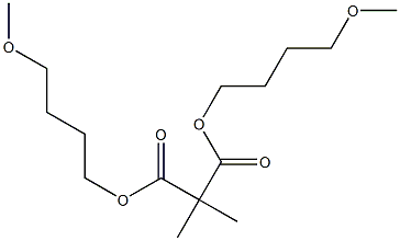 Dimethylmalonic acid bis(4-methoxybutyl) ester Struktur