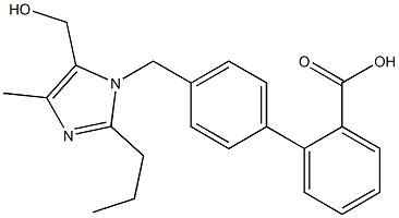 4'-[(5-Hydroxymethyl-4-methyl-2-propyl-1H-imidazol-1-yl)methyl]-1,1'-biphenyl-2-carboxylic acid Struktur