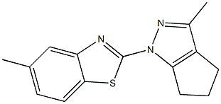 1-(5-Methylbenzothiazol-2-yl)-1,4,5,6-tetrahydro-3-methylcyclopentapyrazole Struktur