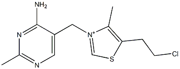 3-[(4-Amino-2-methyl-5-pyrimidinyl)methyl]-5-(2-chloroethyl)-4-methylthiazol-3-ium Struktur