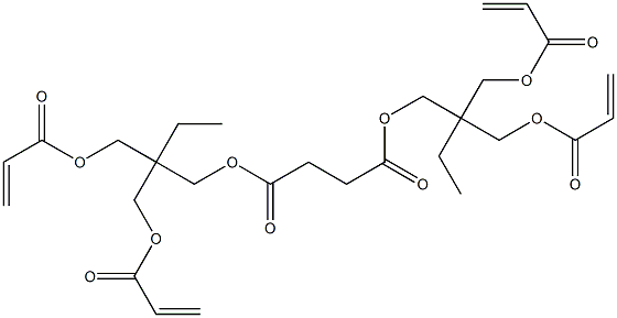 Succinic acid bis[2,2-bis(acryloyloxymethyl)butyl] ester Struktur