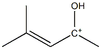 2-Hydroxy-4-methyl-3-penten-2-ylium Struktur