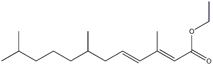 3,7,11-Trimethyl-2,4-dodecadienoic acid ethyl ester Struktur