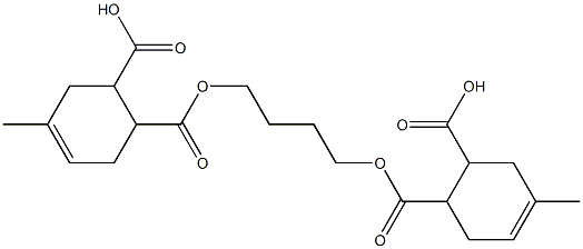 2-[4-(2-Carboxy-4-methyl-4-cyclohexenylcarbonyloxy)butoxycarbonyl]-5-methyl-4-cyclohexene-1-carboxylic acid Struktur