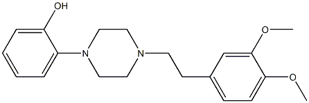 2-[4-(3,4-Dimethoxyphenethyl)-1-piperazinyl]phenol Struktur