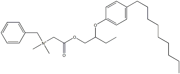 N,N-Dimethyl-N-benzyl-N-[[[2-(4-nonylphenyloxy)butyl]oxycarbonyl]methyl]aminium Struktur